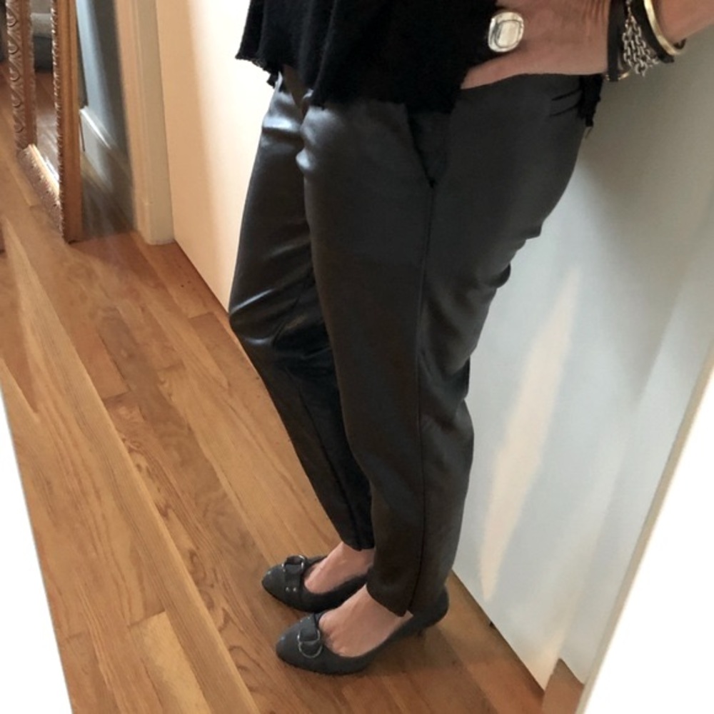 Barena Venezia Black Vegan Leather Pants - Picture 4 of 8